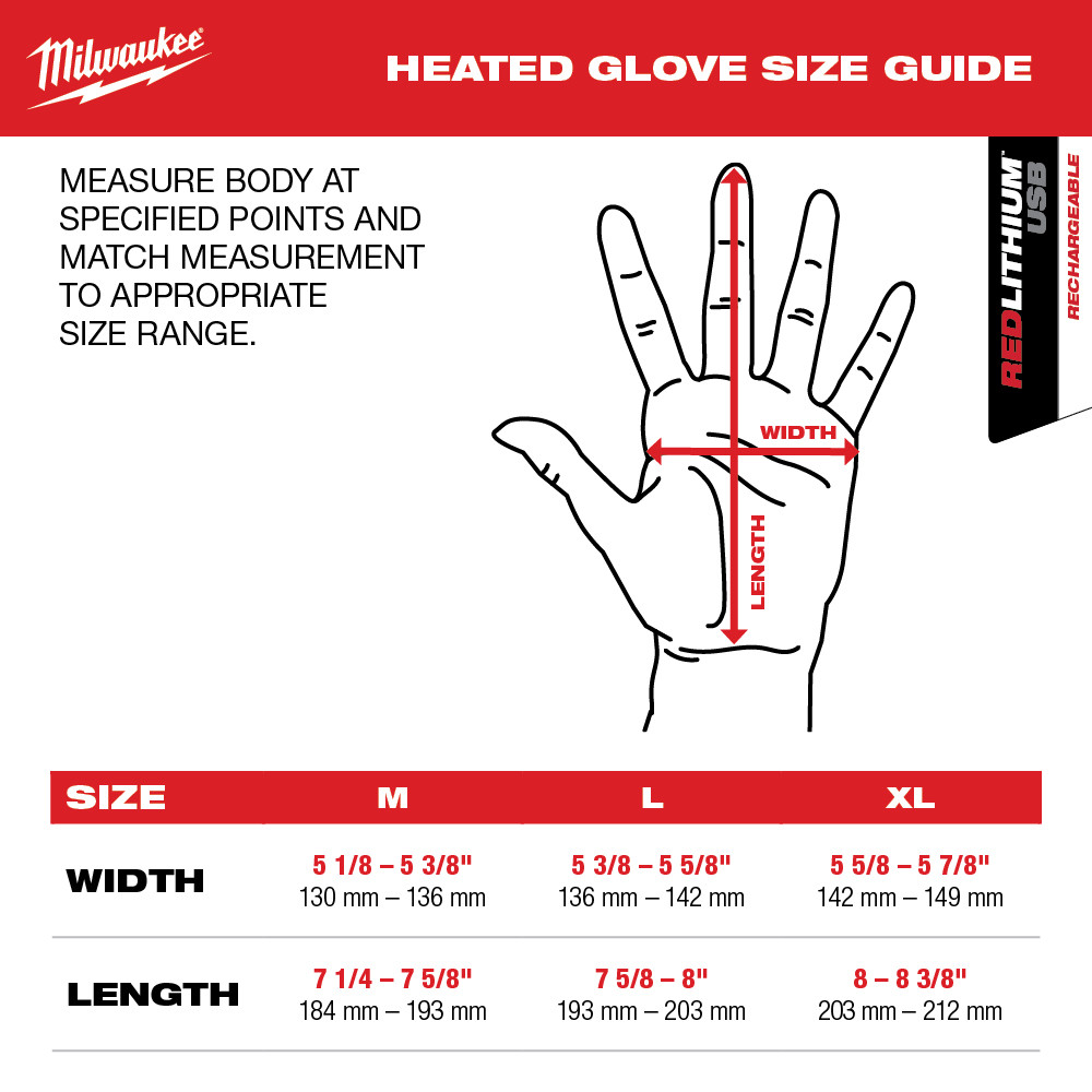 Milwaukee REDLITHIUM USB Heated Gloves from GME Supply